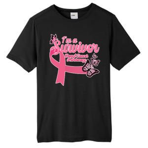 Breast Cancer Survivor Fighter Warrior Butterflies Tall Fusion ChromaSoft Performance T-Shirt