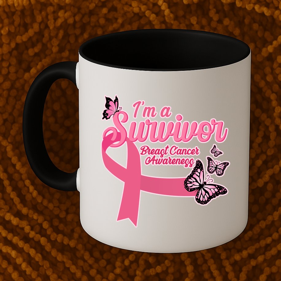 Breast Cancer Survivor Fighter Warrior Butterflies Mug