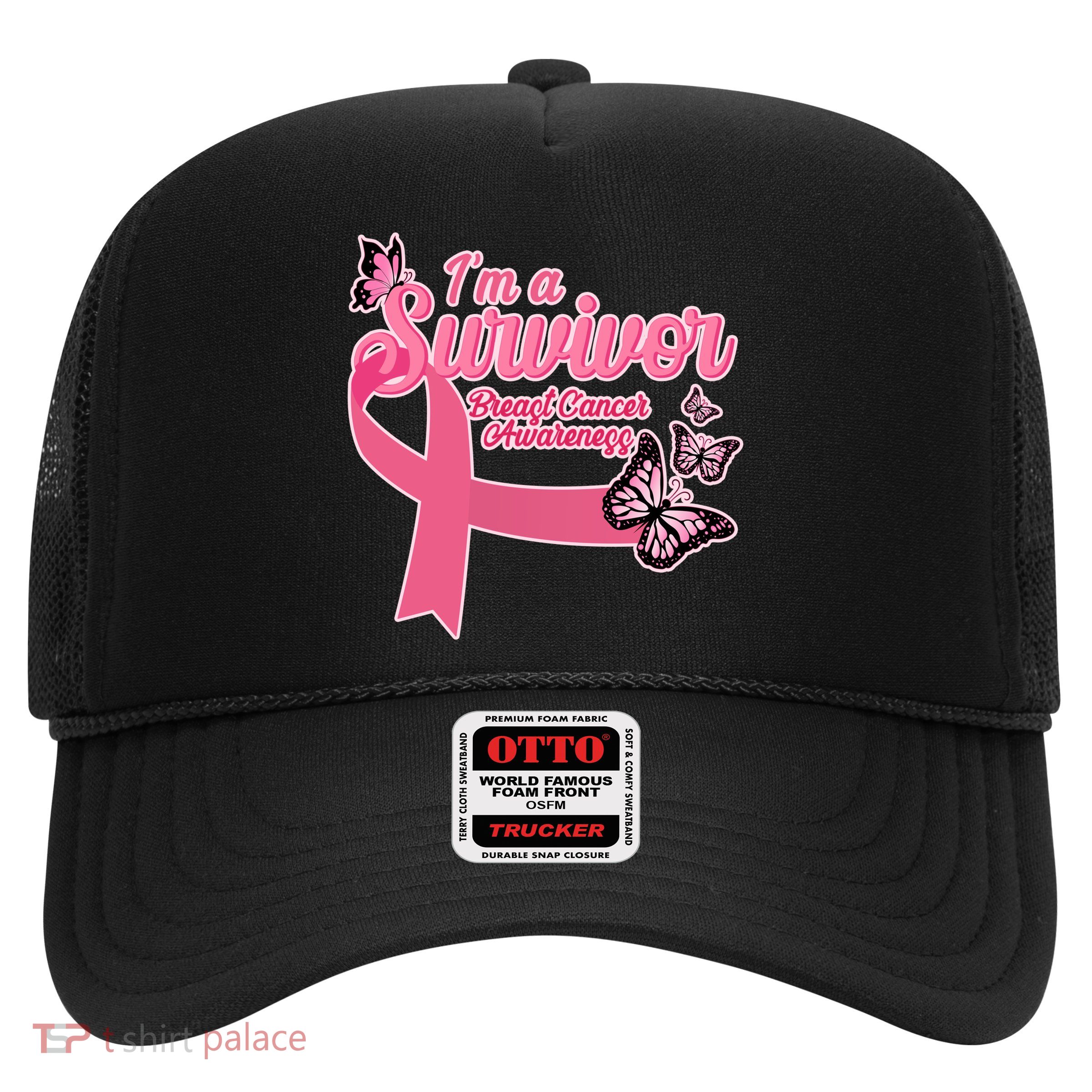 Breast Cancer Survivor Fighter Warrior Butterflies Trucker Hat