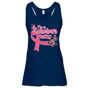 Breast Cancer Survivor Fighter Warrior Butterflies Ladies Essential Flowy Tank