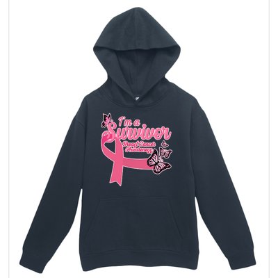 Breast Cancer Survivor Fighter Warrior Butterflies Urban Pullover Hoodie