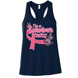 Breast Cancer Survivor Fighter Warrior Butterflies Women's Racerback Tank