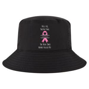 Breast Cancer Survivor Hell Yes They're Fake Cool Comfort Performance Bucket Hat