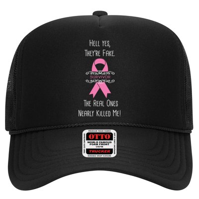 Breast Cancer Survivor Hell Yes They're Fake Hat