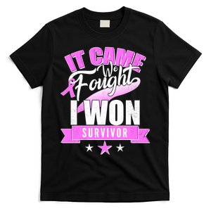 Breast Cancer Survivor It Came We Fought I Won T-Shirt