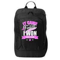 Breast Cancer Survivor It Came We Fought I Won City Backpack