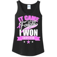 Breast Cancer Survivor It Came We Fought I Won Ladies Essential Tank