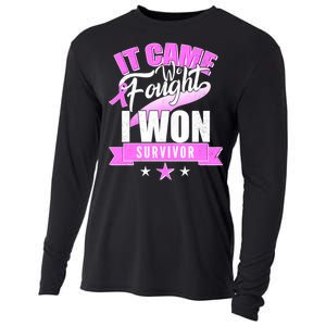 Breast Cancer Survivor It Came We Fought I Won Cooling Performance Long Sleeve Crew