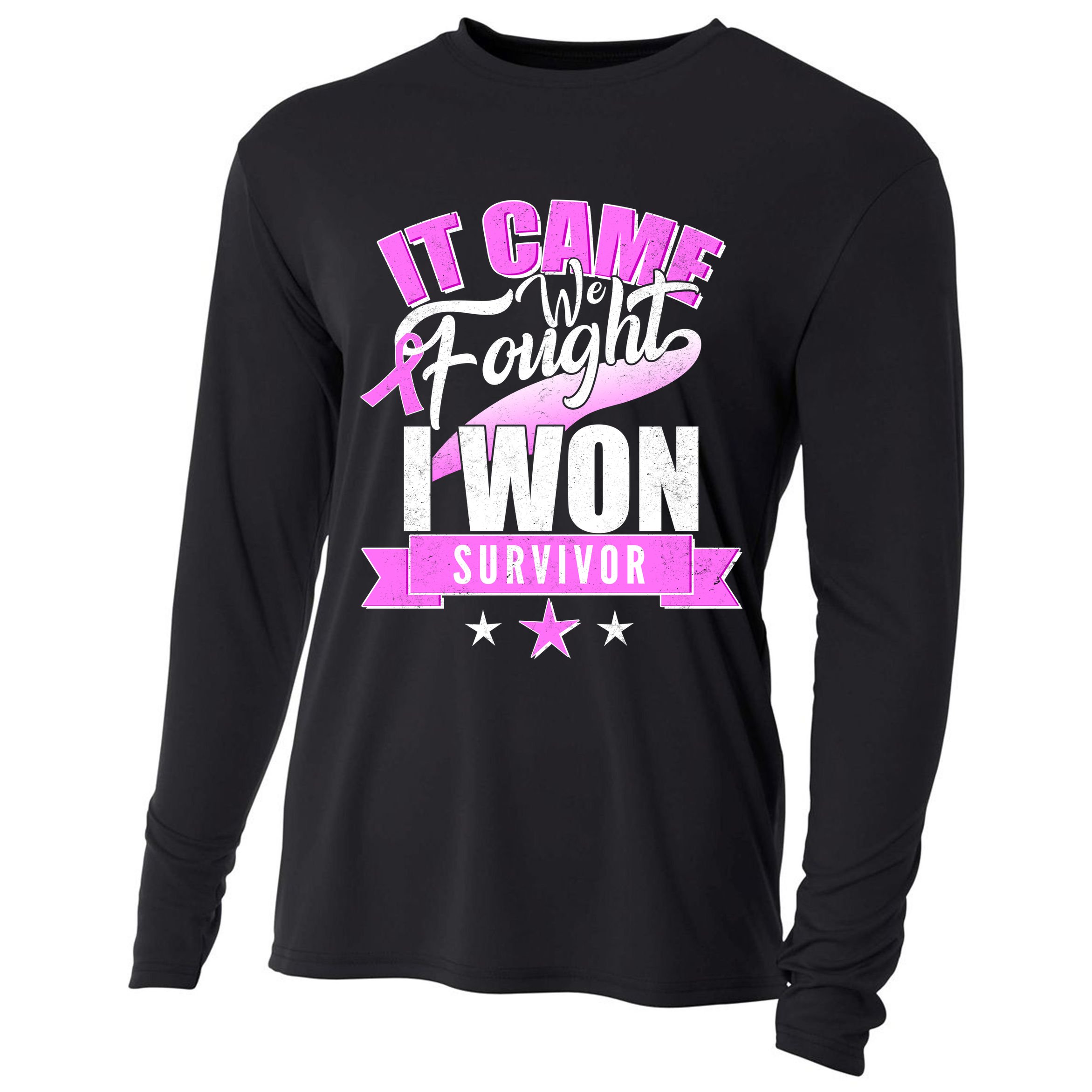 Breast Cancer Survivor It Came We Fought I Won Cooling Performance Long Sleeve Crew