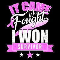 Breast Cancer Survivor It Came We Fought I Won Poster