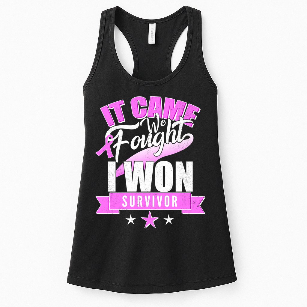Breast Cancer Survivor It Came We Fought I Won Womens Tank Top