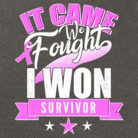 Breast Cancer Survivor It Came We Fought I Won Cotton Canvas Backpack