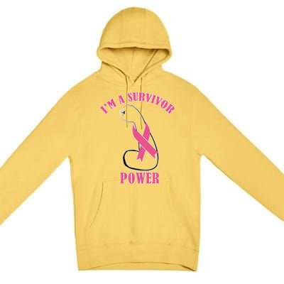 Breast Cancer Survivor Power Premium Pullover Hoodie