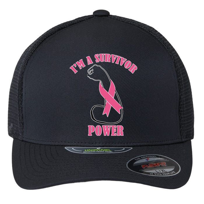 Breast Cancer Survivor Power Flexfit Unipanel Trucker Cap