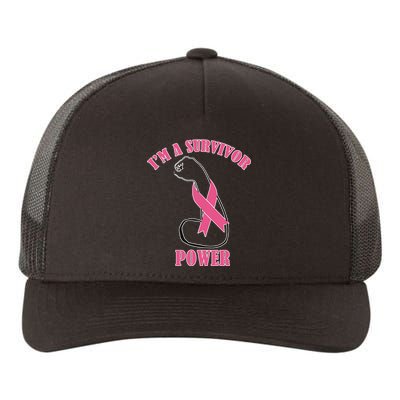 Breast Cancer Survivor Power Yupoong Adult 5-Panel Trucker Hat