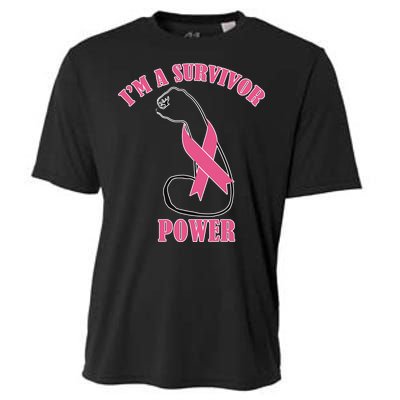 Breast Cancer Survivor Power Cooling Performance Crew T-Shirt