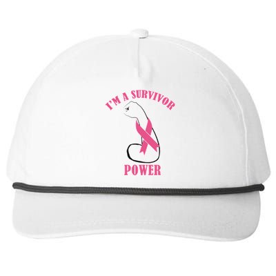 Breast Cancer Survivor Power Snapback Five-Panel Rope Hat