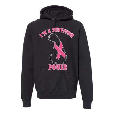 Breast Cancer Survivor Power Premium Hoodie