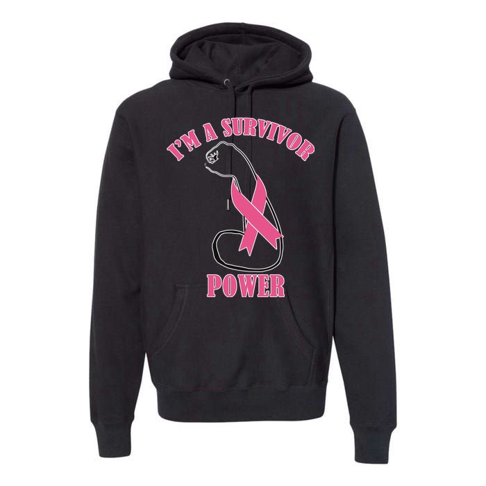 Breast Cancer Survivor Power Premium Hoodie