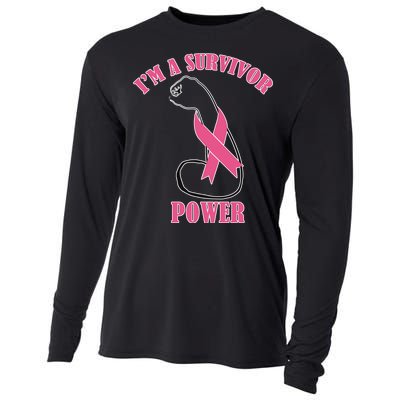 Breast Cancer Survivor Power Cooling Performance Long Sleeve Crew