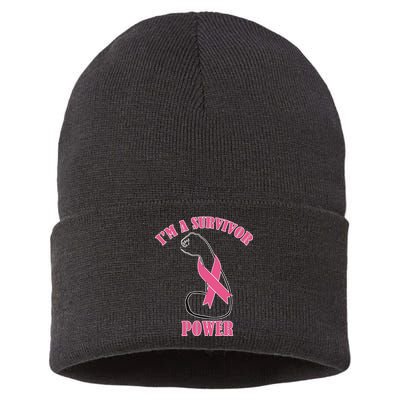 Breast Cancer Survivor Power Sustainable Knit Beanie