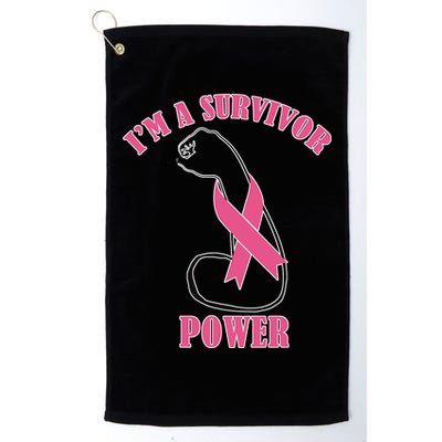 Breast Cancer Survivor Power Golf Towel