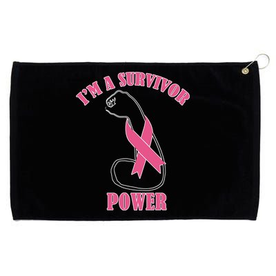 Breast Cancer Survivor Power Grommeted Golf Towel