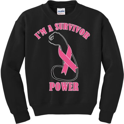 Breast Cancer Survivor Power Kids Sweatshirt