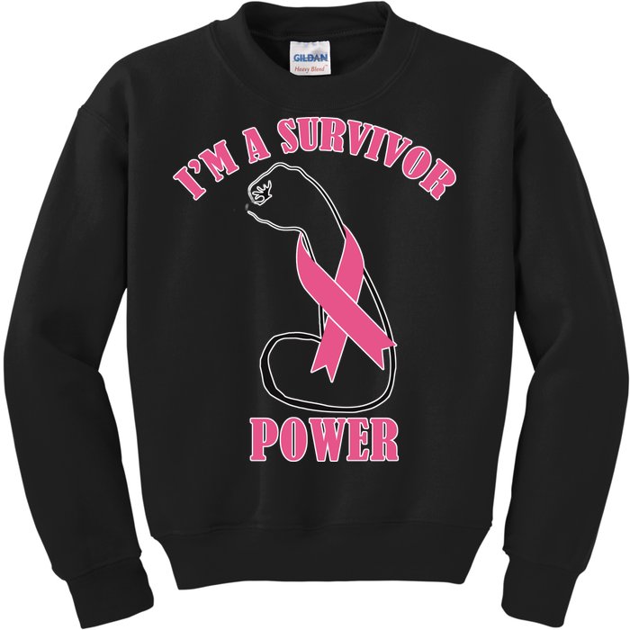 Breast Cancer Survivor Power Kids Sweatshirt