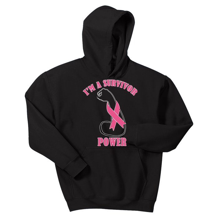 Breast Cancer Survivor Power Kids Hoodie