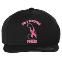 Breast Cancer Survivor Power Wool Snapback Cap