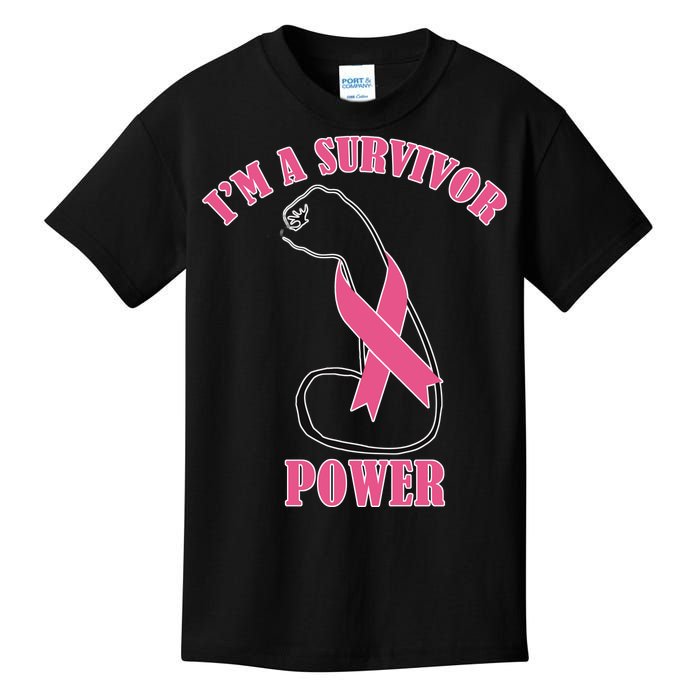 Breast Cancer Survivor Power Kids T-Shirt