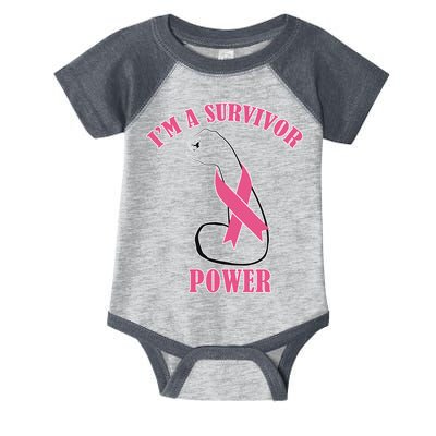 Breast Cancer Survivor Power Infant Baby Jersey Bodysuit