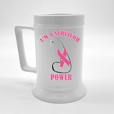 Breast Cancer Survivor Power Beer Stein