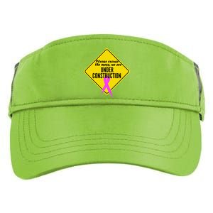 Breast Cancer Under Construction Sign Adult Drive Performance Visor