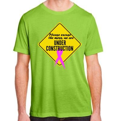 Breast Cancer Under Construction Sign Adult ChromaSoft Performance T-Shirt