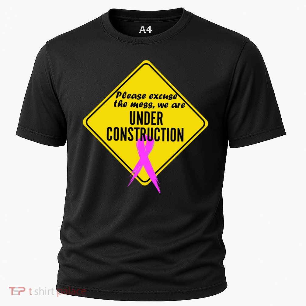 Breast Cancer Under Construction Sign Performance Shirt