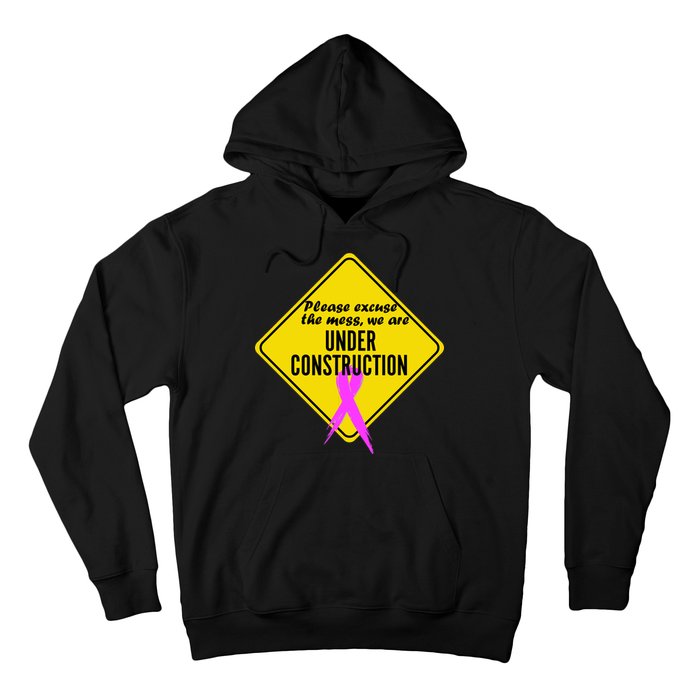 Breast Cancer Under Construction Sign Hoodie