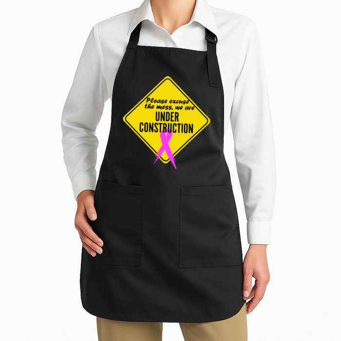 Breast Cancer Under Construction Sign Apron