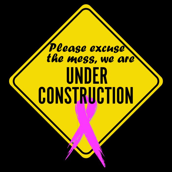 Breast Cancer Under Construction Sign Apron