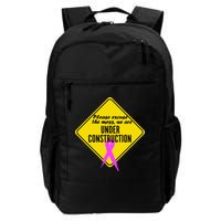 Breast Cancer Under Construction Sign Backpack
