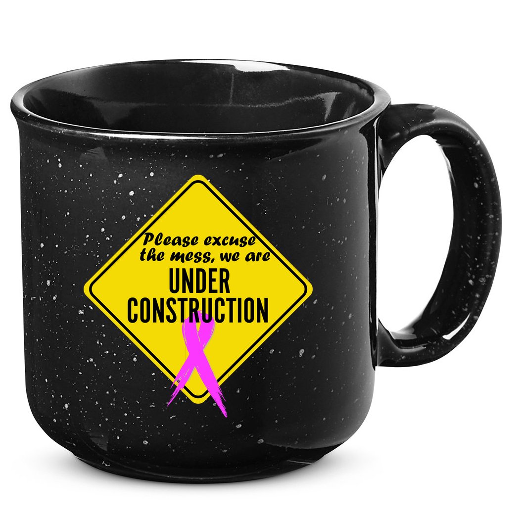 Breast Cancer Under Construction Sign 15oz Campfire Ceramic Mug