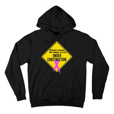 Breast Cancer Under Construction Sign Tall Hoodie