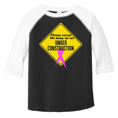 Breast Cancer Under Construction Sign Toddler Fine Jersey T-Shirt