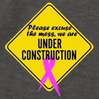 Breast Cancer Under Construction Sign Vector Backpack