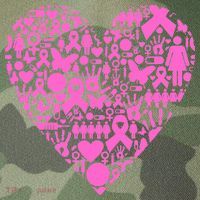 Breast Cancer Unity Heart Mash Up Legacy Tie Dye Trucker Hat
