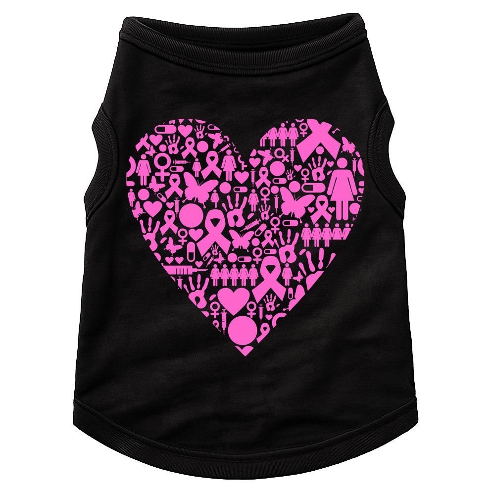 Breast Cancer Unity Heart Mash Up Doggie Tank