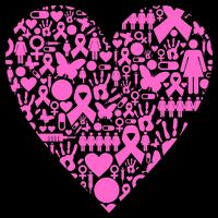 Breast Cancer Unity Heart Mash Up Tie-Dye T-Shirt