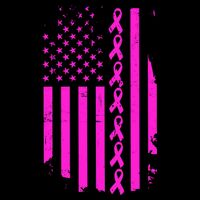 Breast Cancer USA Ribbon Flag Backpack
