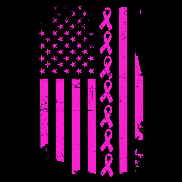 Breast Cancer USA Ribbon Flag Backpack